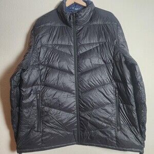 MICHAEL Michael Kors Jacket Mens XXL Gray Packable Down Lightweight Puffer Zip